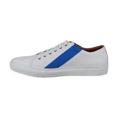 Aquatalia Alaric Calf Painted Stripe 34M0535 Mens White Lifestyle