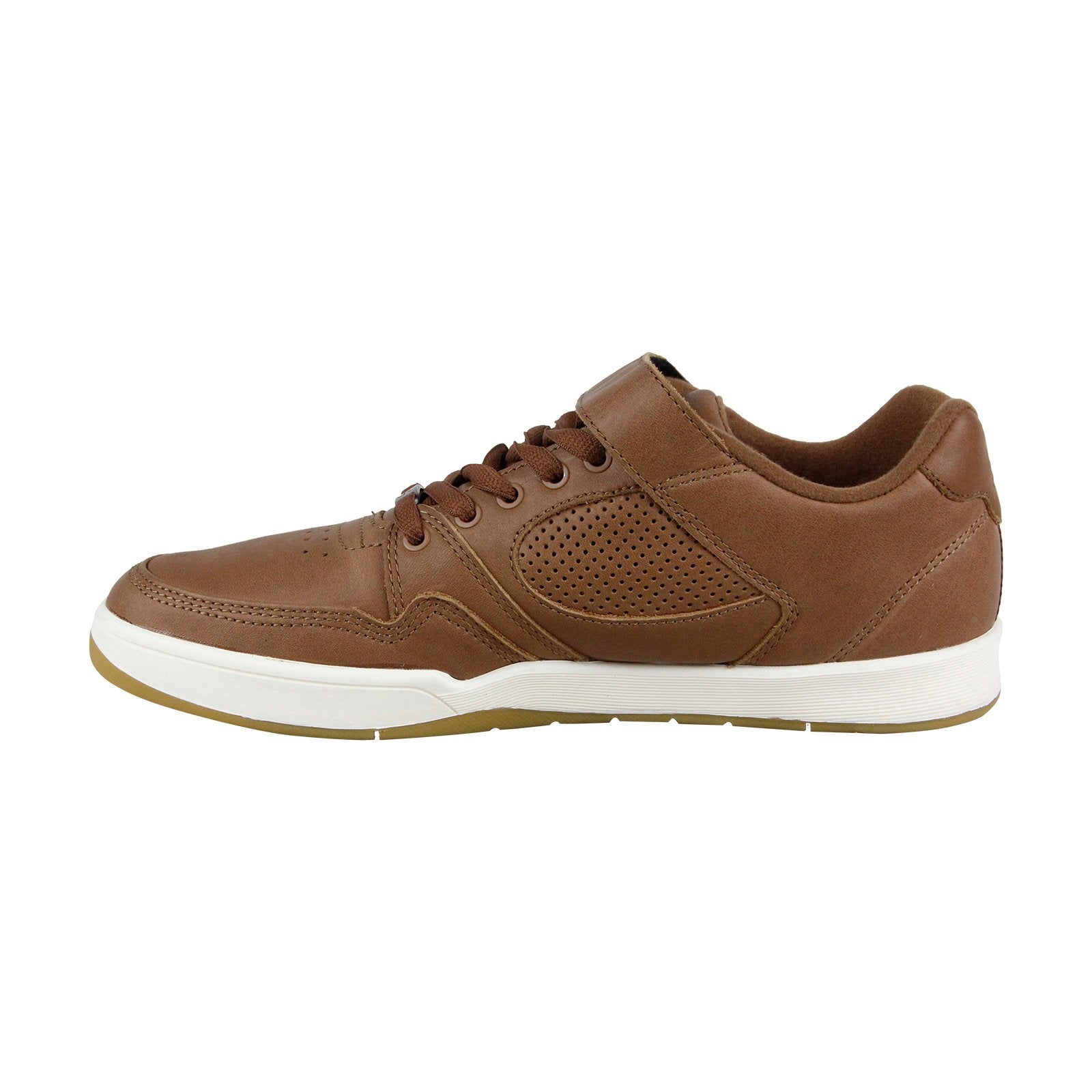 ES Accel Slim Plus Mens Brown Leather Lace Up Skate Sneakers Shoes Ruze Shoes