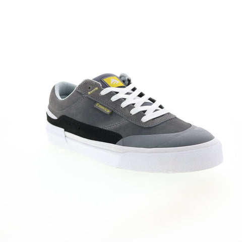 Emerica Vulcano 6101000147020 Mens Gray Suede Lace Up Skate Sneakers Shoes