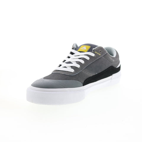 Emerica Vulcano 6101000147020 Mens Gray Suede Lace Up Skate Sneakers Shoes