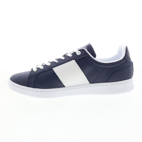 Lacoste Carnaby Pro CGR 123 6 Mens Blue Leather Lifestyle Sneakers Shoes