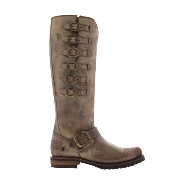 Frye Veronica Belted Tall 70584 Womens Brown Suede Zipper Knee High Bo Ruze Shoes