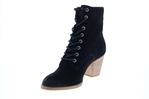 Frye & Co. Allister Lace Up 70698 Womens Black Suede Ankle & Booties Boots
