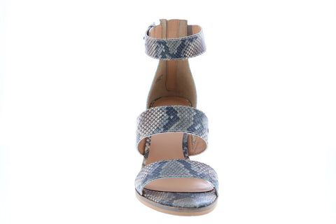 Frye & Co. Bryn Stitch Sandal 71463 Womens Brown Leather Strap Heels Shoes