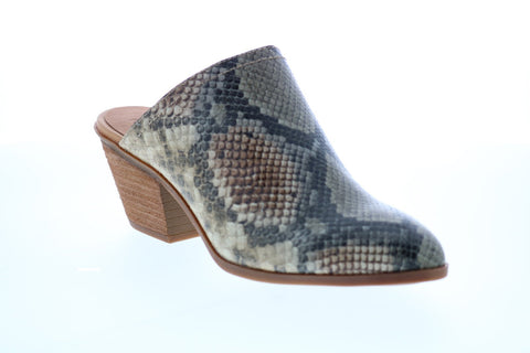Frye & Co. Jacy Mule 71495 Womens Gray Leather Mules Heels Shoes