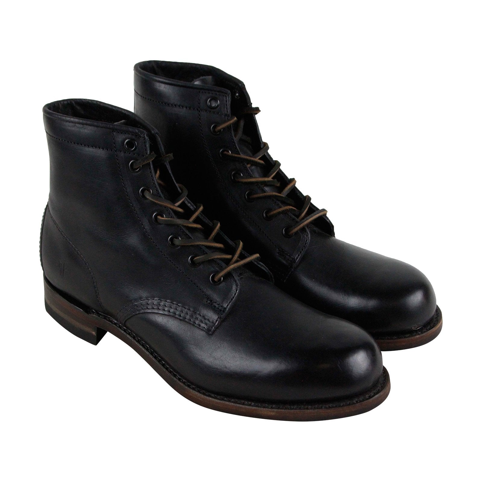 Frye Arkansas Mid 87092 Mens Black Leather Lace Up Casual Dress Boots