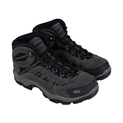 Hi-Tec Bandera Wp Mens Gray Suede Hiking Lace Up Boots Shoes