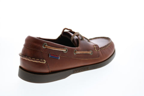 Sebago  Docksides B72743 Mens Brown Leather Lace Up Boat Shoes Loafers