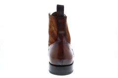 Bruno Magli Savino BM600587 Mens Brown Leather Lace Up Dress Boots