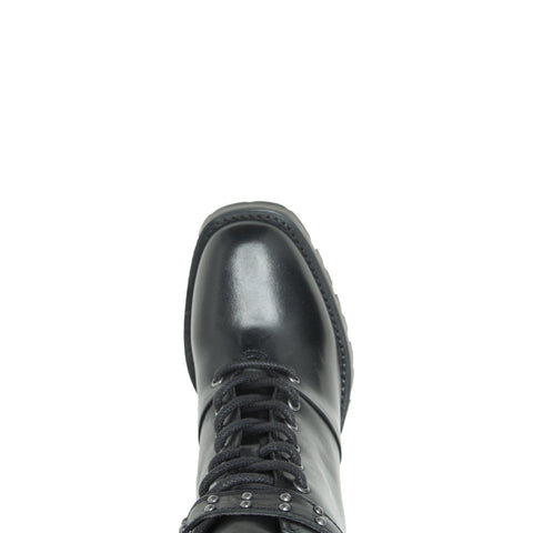 Harley-Davidson Adina Lace D84729 Womens Black Leather Motorcycle Boots