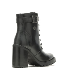 Harley-Davidson Adina Lace D84729 Womens Black Leather Motorcycle Boots