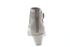 Earth Intrepid Womens Gray Nubuck Zipper Ankle Booties Boots Ruze Shoes