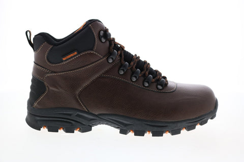 Khombu Jared Mens Brown Synthetic Lace Up Hiking Boots