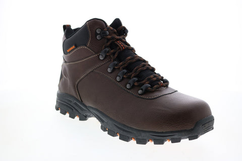 Khombu Jared Mens Brown Synthetic Lace Up Hiking Boots