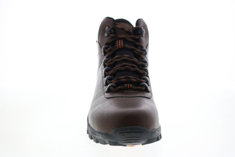 Khombu Jared Mens Brown Synthetic Lace Up Hiking Boots