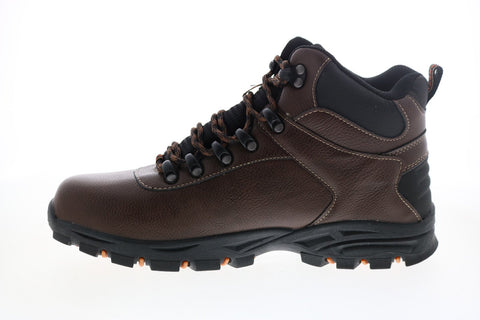 Khombu Jared Mens Brown Synthetic Lace Up Hiking Boots