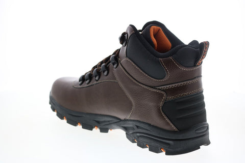 Khombu Jared Mens Brown Synthetic Lace Up Hiking Boots