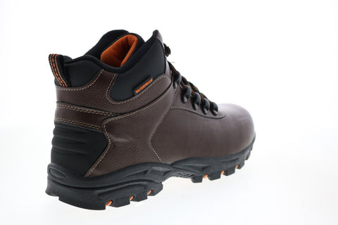 Khombu Jared Mens Brown Synthetic Lace Up Hiking Boots