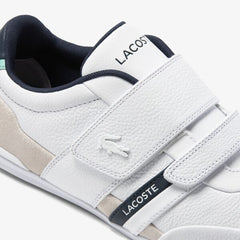 Lacoste Misano Strap 123 1 CMA Mens White Leather Lifestyle Sneakers Shoes