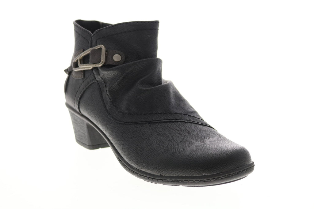 Earth Origins Maggie Womens Black Leather Zipper Ankle Booties Boots Ruze Shoes