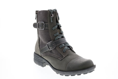 Earth Origins Perrie Womens Gray Leather Zipper Ankle & Booties Boots