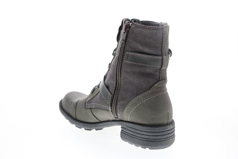 Earth Origins Perrie Womens Gray Leather Zipper Ankle & Booties Boots