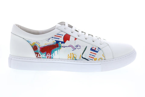 Robert Graham Limitless RG5371L Mens White Leather Lifestyle Sneakers Shoes