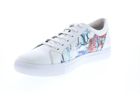 Robert Graham Limitless RG5371L Mens White Leather Lifestyle Sneakers Shoes
