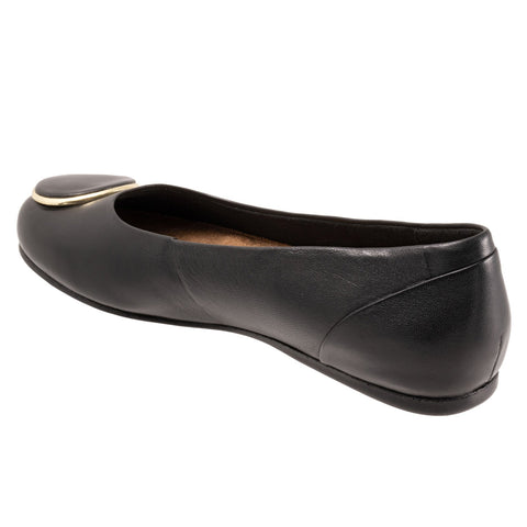 Softwalk Sonoma Halo S2257-001 Womens Black Narrow Ballet Flats Shoes