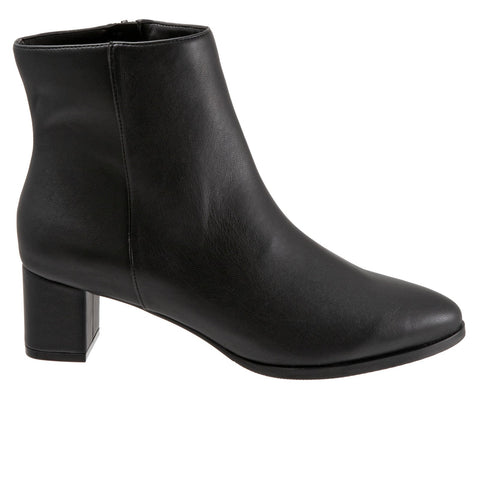 Trotters Kim T1958-001 Womens Black Narrow Leather Ankle & Booties Boo ...