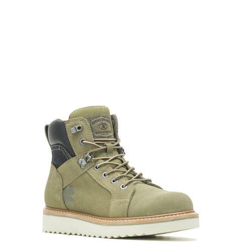 Wolverine Lucky Brand Worker W080079 Mens Green Leather Lace Up Work Boots
