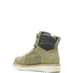 Wolverine Lucky Brand Worker W080079 Mens Green Leather Lace Up Work Boots