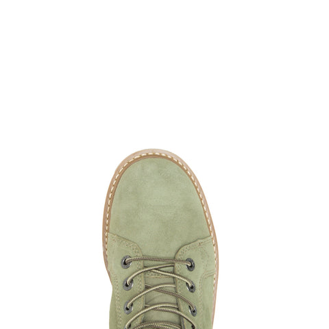 Wolverine Lucky Brand Worker W080079 Mens Green Leather Lace Up Work Boots