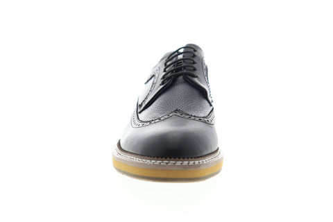 Zanzara Fouquet ZK323C81 Mens Black Leather Dress Lace Up Oxfords Shoes