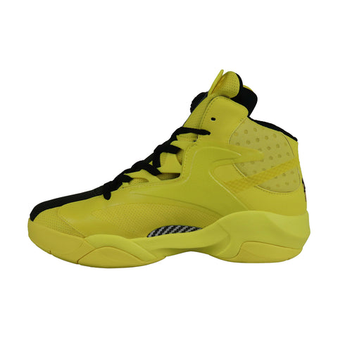 Reebok Shaq Attaq Modern Mens Yellow Leather Athletic Basketball Shoes