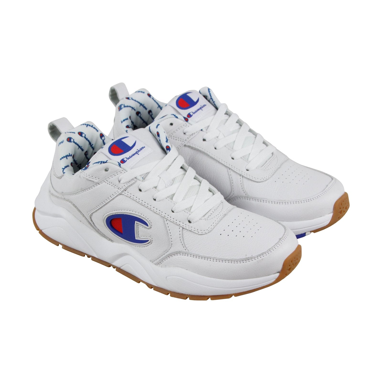 Champion 93 Eighteen Big CM100100M Mens White Leather Lifestyle Sneakers Shoes