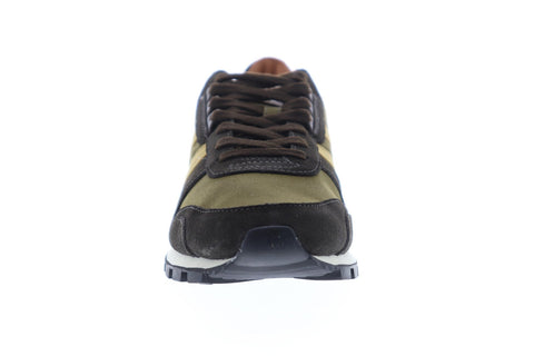 Gola Lowland Millerain CMA334 Mens Green Canvas Retro Low Top Sneakers Shoes