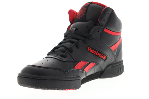 Reebok BB 4600 EH3332 Mens Black Leather High Top Basketball Sneakers Shoes