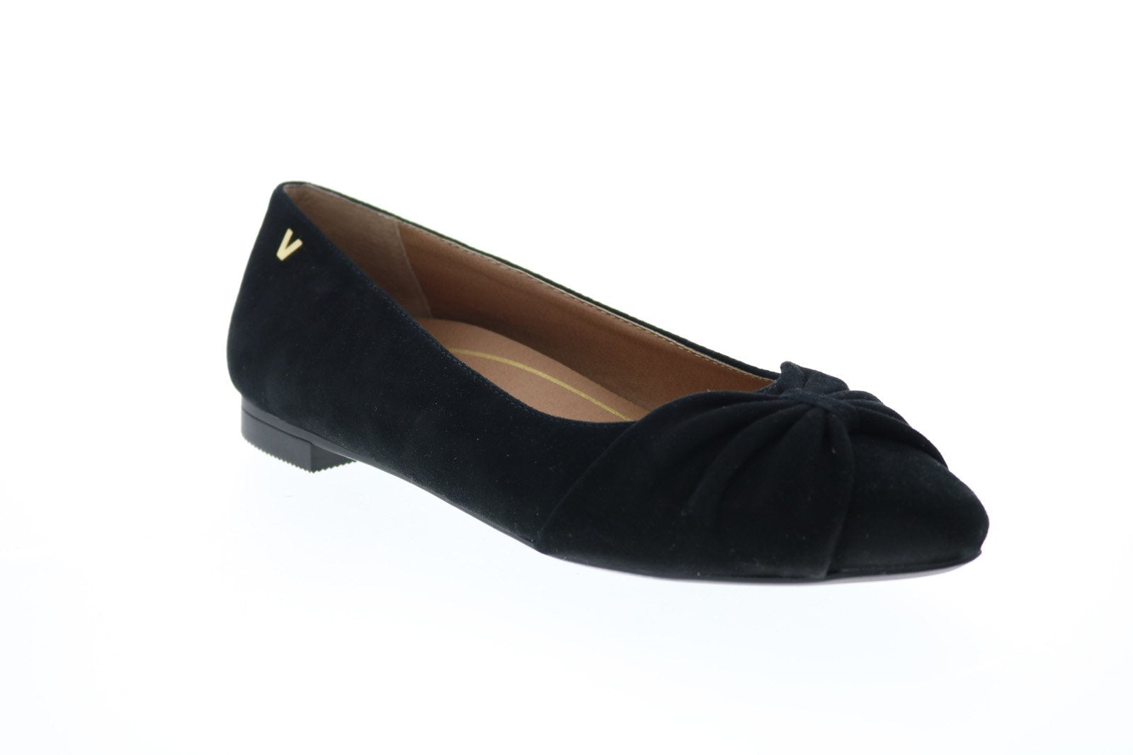 Vionic Gramercy Gramercy Womens Black Suede Slip On Ballet Flats