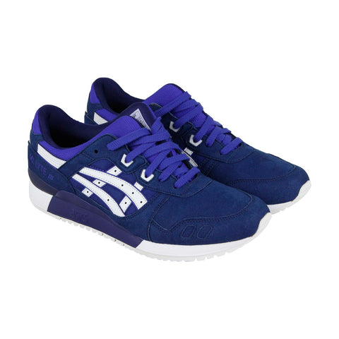 Glad Picasso Momentum Asics Gel Lyte III H7K4Y-4501 Mens Blue Suede Lace Up Lifestyle Sneake -  Ruze Shoes