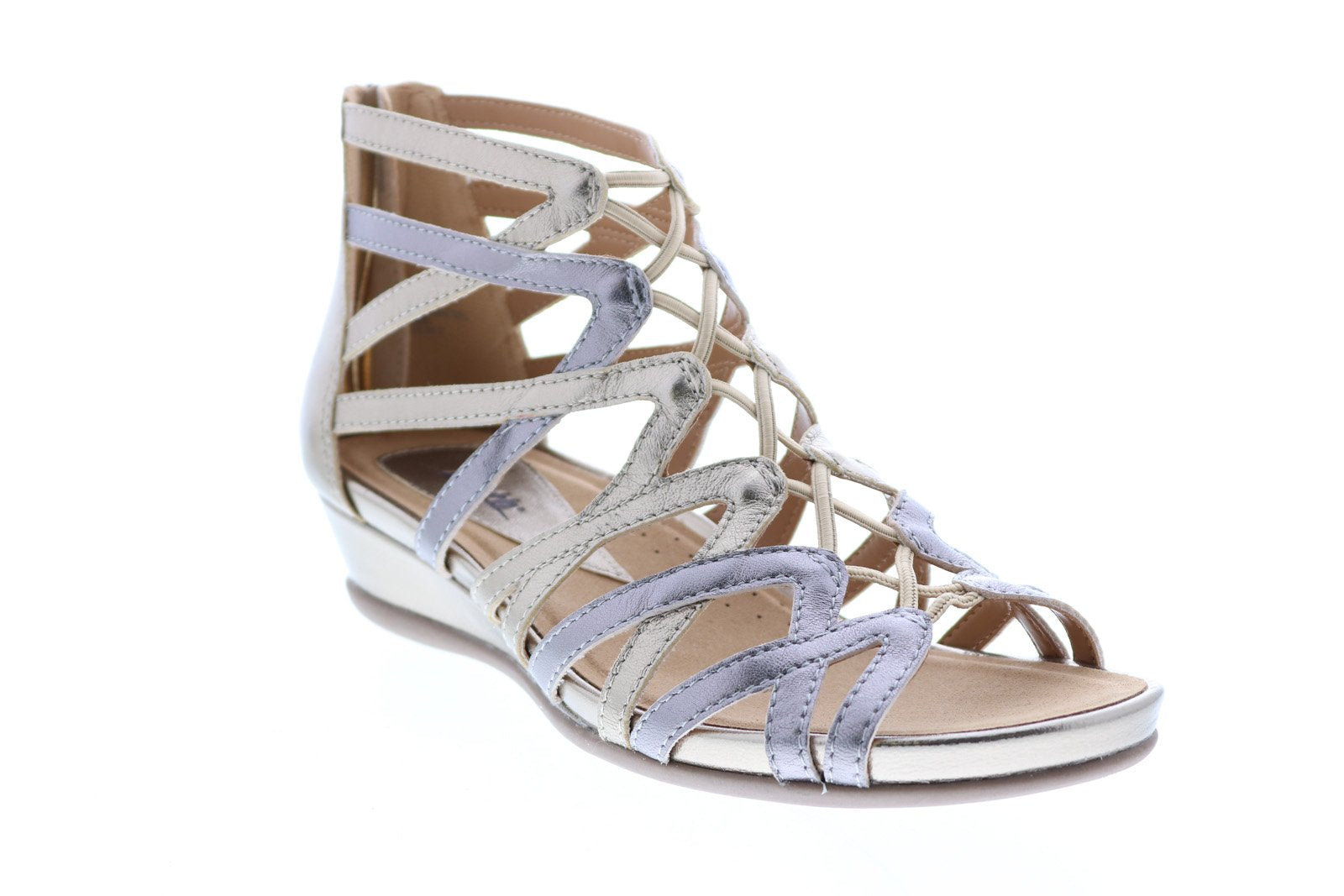 Womens B.O.C. Born Concept Pawel Low Wedge Gladiator Sandals, Pewter -  Walmart.com