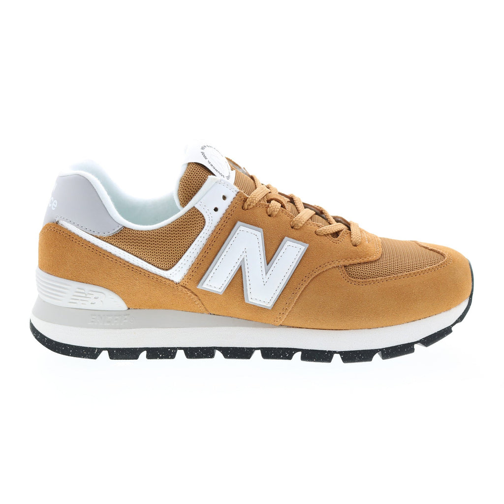 New Balance 574 ML574D2Z Mens Orange Suede Lace Up Lifestyle Sneakers ...