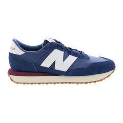 New Balance 237 MS237CM Mens Blue Suede Lace Up Lifestyle Sneakers Shoes