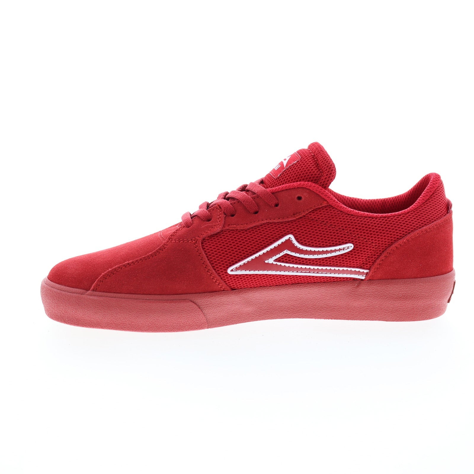 Lakai Cardiff MS3230264A00 Mens Red Suede Skate Inspired Sneakers