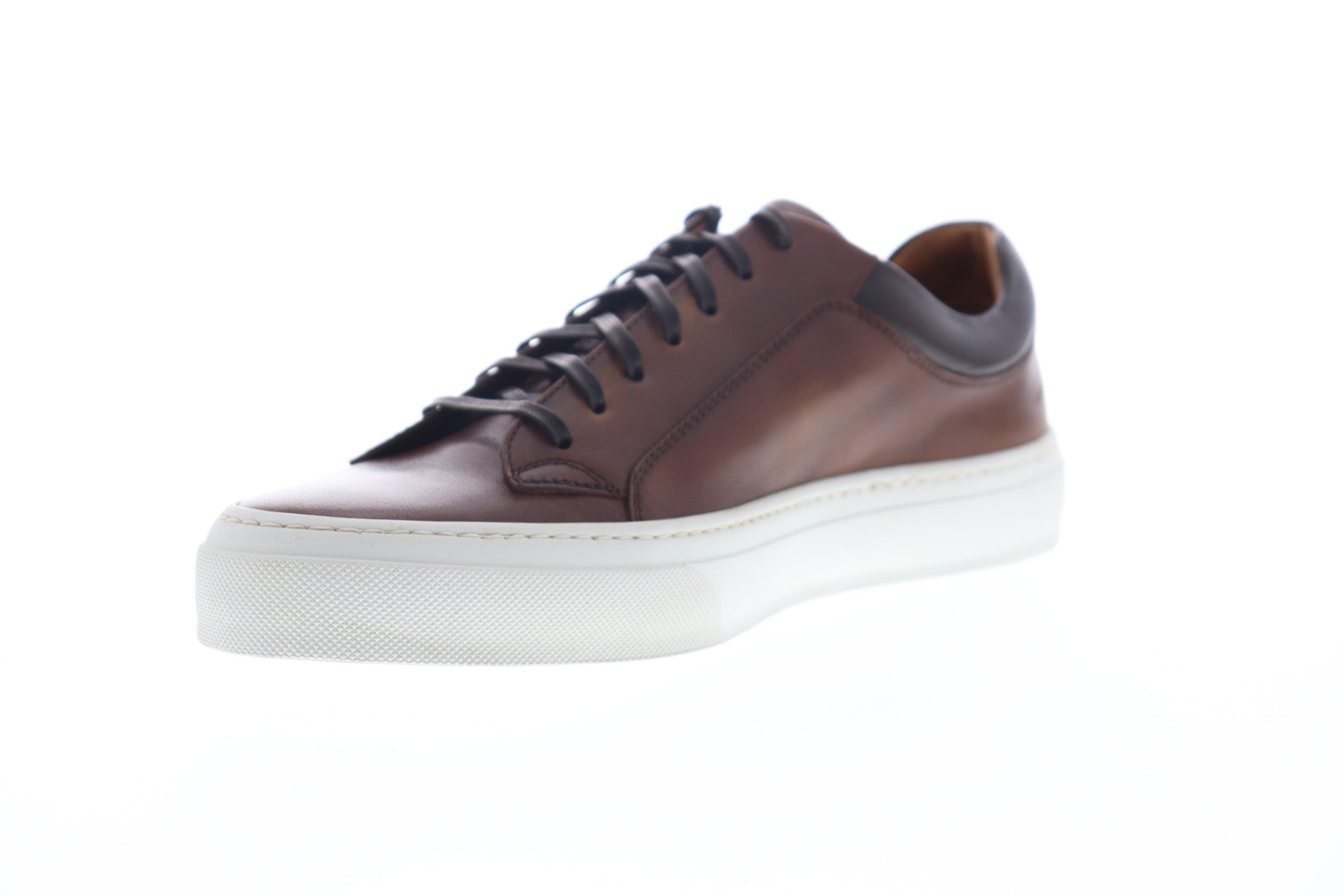 Bruno Magli Oslo Mens Brown Leather Low Top Lace Up Designer