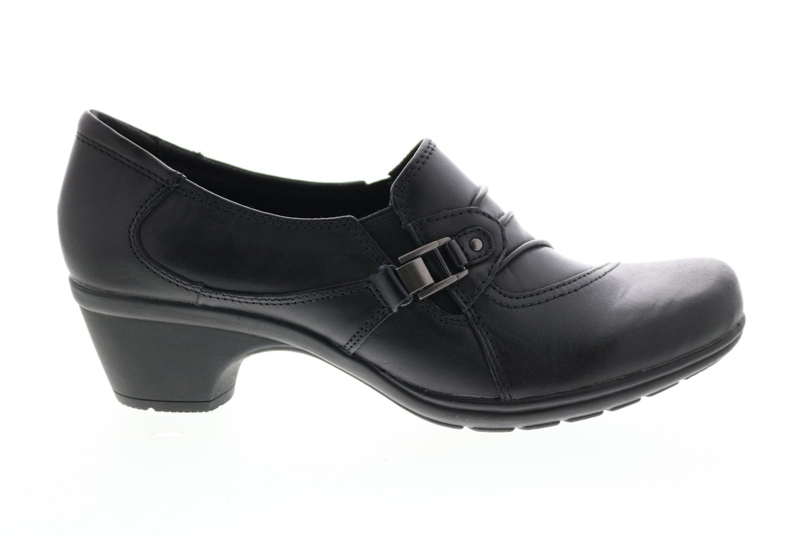 Earth Origins Roxanne Womens Black Leather Hook & Loop Ankle