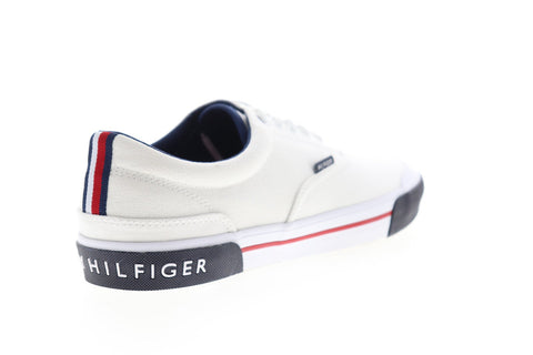 Tommy Hilfiger Pallet 5 TMPALLET5 Mens White Canvas Fashion Sneakers Casual Shoes