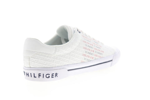 Tommy Hilfiger Pisco TMPISCO Mens White Synthetic Casual Lace Up Fashion Sneakers Shoes