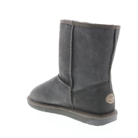 EMU Australia Stinger Lo W10002 Womens Gray Suede Casual Dress Boots