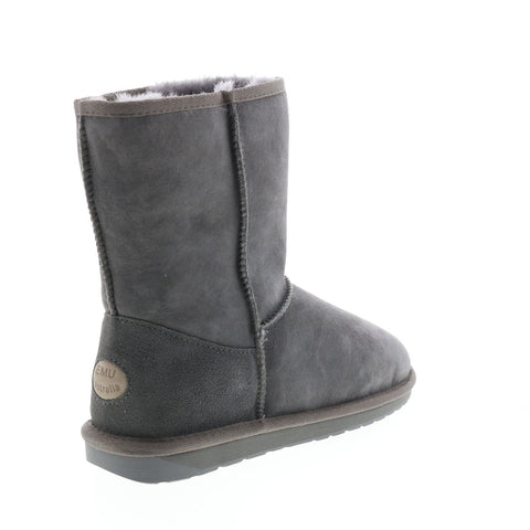 EMU Australia Stinger Lo W10002 Womens Gray Suede Casual Dress Boots